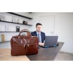 Pavone Nero Leder Aktentasche Herren – Laptoptasche, elegantes Design, langlebige Verarbeitung – Ideal für Geschäftsleute, Anwälte, perfekt für Geschäftsreisen und den tä