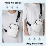 Sling Bag Schoudertas, borsttas, schoudertas voor dames en heren, met RFID-blokkering, crossbody tas, kleine herentas, bodybag, mobiele telefoon, buik, sporten, wandelen