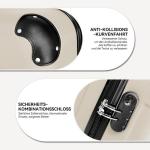 BEIBYE Koffer met harde schaal, trolley, rolkoffer, reiskoffer, veiligheid, cijferslot, dubbele wielen, ABS-materiaal, handbagage, 4 wielen, M-L-XL-set, Crème White, hardcase koff