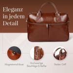 Pavone Nero Leder Aktentasche Herren – Laptoptasche, elegantes Design, langlebige Verarbeitung – Ideal für Geschäftsleute, Anwälte, perfekt für Geschäftsreisen und den tä