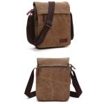 Outreo Heren-schoudertas, retro, schoudertas, vintage, aktetas, van canvas, boodschappentas, voor school, laptop, vrije tijd, beurs, handtas