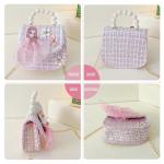 Schoudertas voor meisjes, voor mobiele telefoon, portemonnee, schattige strik, crossbody tas voor meisjes, schattige prinsessenhandtas, kleine meisjestas met afneembare schouderrie