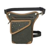Waterdichte Motortas Echt Leer Mannen Multifunctioneel Ontwerp Casual Sling Schouder Messenger Bag Reizen Taille Riem Pack Drop Been Tas (Color17)