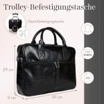 Pavone Nero Leder Aktentasche Herren – Laptoptasche, elegantes Design, langlebige Verarbeitung – Ideal für Geschäftsleute, Anwälte, perfekt für Geschäftsreisen und den tä