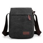 CHDWEY Umhängetaschen für Herren Leinwand Umhängetasche for Männer Tragbare Kurzstrecken Messenger Bag Multifunktionale Reisebrieftasche und Handtaschen Sack(Black)