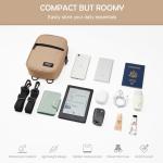 Schooltas voor dames, borsttas, schoudertassen, bruin