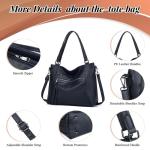 BAIGIO 2-delige handtassen voor dames, schoudertas, grote shoppertas, PU-leer, schoudertas, draagtas, hengseltas, cadeau, tote bag set met portemonnee, ritssluiting, voor kantoor, 