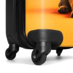 NoBoringSuitcases.com Kinderkoffer, handbagage, harde koffer met TSA-slot, jongens en meisjes, trolley, reiskoffer, draagtas, rolkoffer, klein of middelgroot, 42 Herdershond - Gele