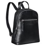 'Amira' Leren Rugzak Dames Vintage Kleine Daypack Tas Leer Handtas voor 10.1 Inch iPad Tablet Damesrugzak voor Stad Uitgaan Winkelen Dagrugzak, Kleur:zwart