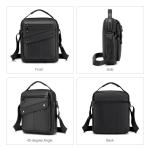 leren schoudertas voor heren crossbodytas voor heren voor heren schoudertas werktas casual crossbodytas messenger bags voor kantoor schoolreizen zwart