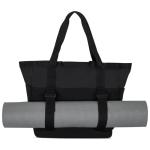 Smilla Strandtas met ritssluiting voor dames en heren, gezinsvakantie, sport, zwemmen, boodschappentas van gerecycled PET, waterafstotend, Zwart, Eén maat