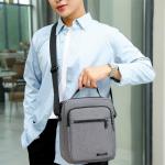 CHDWEY Umhängetaschen für Herren Casual Business Umhängetasche Männer Crossbody Taschen Hohe Qualität Männer Mode Multifunktions Messenger Bag Nylon Männer Handtasche(Black,