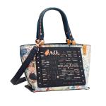 - Tote tas voor dames - handtas van kunstleer met handgrepen, schoudertas en ritssluiting Amazonia - accessoires en accessoires voor dames - afmetingen 22 x 17 x 12 cm, Meerkleurig