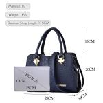 Elegante dameshandtas, schoudertassen, rugzakken, reistas, boodschappentas, shopper, messenger tassen, waterdichte tas, PU-leer, Blauw B, L, Elegant, elegant