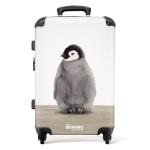 NoBoringSuitcases.com Kinderkoffer, handbagage, harde koffer met TSA-slot, jongens en meisjes, trolley, reiskoffer, draagtas, rolkoffer, klein of middelgroot, 40 kleine pinguïn, k