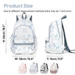 BITUOR Schoolrugzak voor dames, rugzak voor dames, 15 inch laptoprugzak, schoolrugzak, meisjes, tieners, met laptopvak, waterdichte schooltas, dagrugzak, elegant, voor school, univ