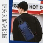 FANDARE Diefstalbeveiliging, borsttas, slingrugzak, casual dagrugzak met USB, voor heren en dames, schoudertas, voor outdoor, sport, wandelen, fietsen, reizen, waterdicht polyester