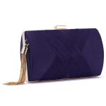 Dames clutch avondtas franje handtas, dame meisje elegant feest bruiloft clutch handtas ketting schouder schoudertas, Mauve