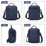 Schoudertas Heren Kleine schoudertas met meerdere zakken Kleine waterdichte nylon sling crossbody tas Herentas met handvat aan de bovenkant voor werk, reizen, dagelijks leven