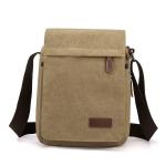 CHDWEY Umhängetaschen für Herren Leinwand Umhängetasche for Männer Tragbare Kurzstrecken Messenger Bag Multifunktionale Reisebrieftasche und Handtaschen Sack(Khaki)