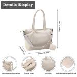 Tote Bag Shoppertas voor dames, grote handtas, corduroy, grote tas, beige, schoudertas, groot, dames, totes, esthetisch, voor universiteit, school, werk, kantoor, reizen, winkelen,