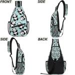 Pandabär-Schultertasche für Herren, Damen, Kinder, Jungen, Mädchen, niedlicher Pand-Sling-Rucksack, Umhängetasche, lässige Schultertasche, Brusttaschen für Sport, Wandern, Re