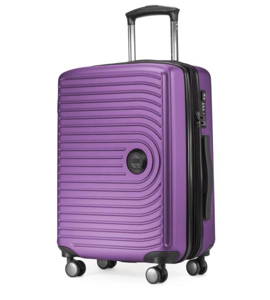 HAUPTSTADTKOFFER Midden grote harde koffer, TSA, 4 wielen, check-in bagage met 8 cm volumevergroting, 77 cm, 130 liter, grafiet, aubergine, kofferset