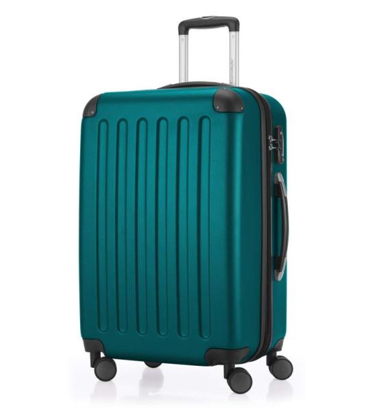 Hauptstadtkoffer Spree, koffer met harde schaal, trolley, rolkoffer, reiskoffer, kan breder worden gemaakt, TSA, 4 wielen, turquoise