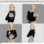Clutch glitter dames, zilveren avondtas, handtas, diamant tas, schoudertas, zilver, elegant met ritssluiting, strasssteentjes, , portefeuille, schoudertas voor feest, vrije tijd, d