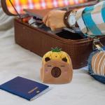 Kinder-Geldbörse, Capybara-Thema, Cartoon-Geldbörse, interaktives Haustierspielzeug und Crossbody-Kindergeldbörse, Kleinkind-Geldbörse, gelb, Ultraweich
