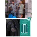 Hauptstadtkoffer Spree, koffer met harde schaal, trolley, rolkoffer, reiskoffer, kan breder worden gemaakt, TSA, 4 wielen, wit