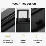 LEVEL8 Handkoffer, lichtgewicht van 100% polycarbonaat, harde koffers, trolleys, trolley case Elegance Micro-Diamond Textured design, 8 spinners, zwart