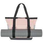 Smilla Strandtas met ritssluiting voor dames en heren, gezinsvakantie, sport, zwemmen, boodschappentas van gerecycled PET, waterafstotend, Roos Grijs, Eén maat