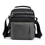 CHDWEY Umhängetaschen für Herren Modische Mehrtasche Nylon Umhängetasche Männer wasserdichte Patchwork Reißverschluss Weiche Crossbody Tasche Vielseitige Reisen Schwarze Handt