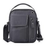 FRAHS Waterdichte schoudertas, schooltas-schouder-crossbody sling-werktas, aktetas multifunctionele tas (kleur: zwart, maat: 22 x 18 x 5,5 cm)