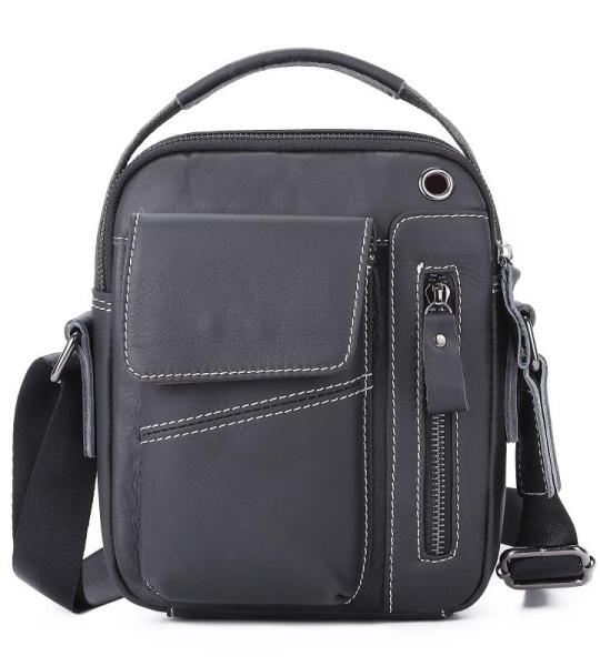 FRAHS Waterdichte schoudertas, schooltas-schouder-crossbody sling-werktas, aktetas multifunctionele tas (kleur: zwart, maat: 22 x 18 x 5,5 cm)