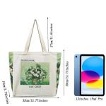 Draagtas, Draagtassen Dames, Boodschappentas, Schoudertas Stoffen Tas, Katoenen Tas, Jute Tas, Met Vintage Print, Canvas Tote Bag om te winkelen School
