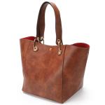 Dames hengseltassen leer grote capaciteit shopper tas student schooltas werk handtas voor dames schoudertassen zachte schoudertas, Mud-d