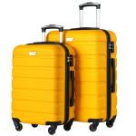 COOLIFE Harde koffer trolley rolkoffer reiskoffer ardschaal Boardcase handbagage met TSA-slot en 4 wielen, citroengeel, Premium koffer