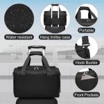 KONO 55cm Handgepäck-Koffer Trolley Set 2 Teilig Gepäcksets, Kleiner Koffer mit Rollen Handgepäck Set mit Ryanair Reisetasche 40x20x25cm, Schwarz