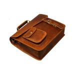 Jaald 33 Cm Echt Leder Laptoptasche Umhängetasche Schultertasche Kuriertasche Fahrradtasche Schultasche Wasserdicht Vintage Herren Damen Geschenk Leather Messenger Bag