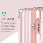 Voyagoux Koffer handbagage - harde koffer groot, TSA-slot, ABS, 4 x 360° wielen, robuust en lichtgewicht, roze goud