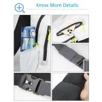 PivotWing Borstzak, sling-rugzak, kleine schoudertas, waterafstotend nylon, honingraatnetkussen, lichte kleine sling rugzak voor wandelingen, reizen, fietsen, hondenuitlaten, wit, 