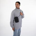 Schoudertas Heren & Dames Klein Zwart - "Josh" Mini Nektasje Gemaakt van Gerecyclede PET-flessen voor Vrije tijd & Festivals - Crossbody Mobiele Telefoon Portemonnee, Waterafstoten