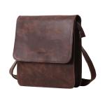 Leathario Leren schoudertas voor heren, messgerbag, leren tas voor business, retro