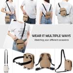 Schooltas voor dames, borsttas, schoudertassen, bruin