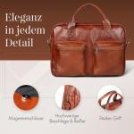 Pavone Nero Leder Aktentasche Herren – Laptoptasche, elegantes Design, langlebige Verarbeitung – Ideal für Geschäftsleute, Anwälte, perfekt für Geschäftsreisen und den tä