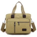 CHDWEY Umhängetaschen für Herren Männer Umhängetaschen for Leinwand Große Kapazität Männer Crossbody Tasche Freizeit Einkaufstasche Reise Handtasche(Khaki)