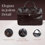 Pavone Nero Leder Aktentasche Herren – Laptoptasche, elegantes Design, langlebige Verarbeitung – Ideal für Geschäftsleute, Anwälte, perfekt für Geschäftsreisen und den tä