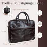 Pavone Nero Leder Aktentasche Herren – Laptoptasche, elegantes Design, langlebige Verarbeitung – Ideal für Geschäftsleute, Anwälte, perfekt für Geschäftsreisen und den tä